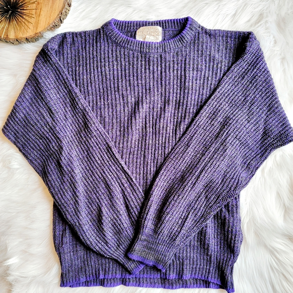 Vintage 1980s Boxy crew neck sweater